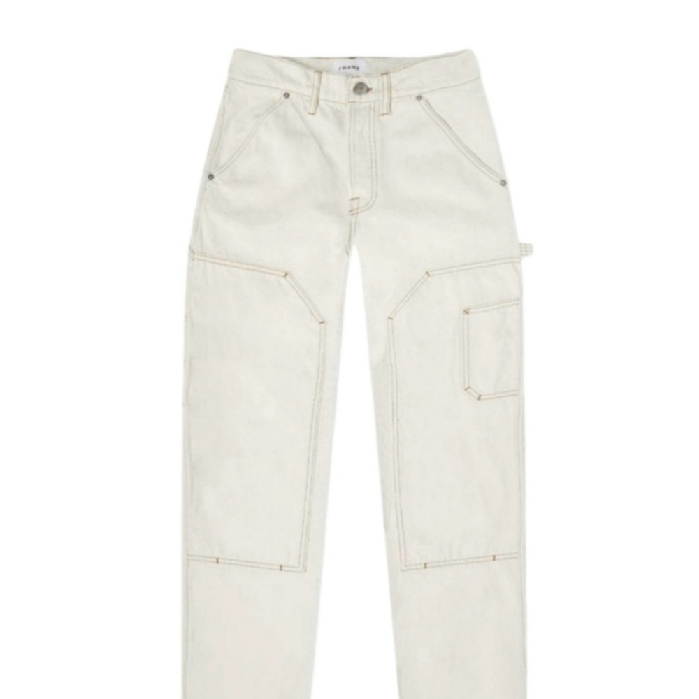 Frame Denim Off-White Straight Leg Carpenter Jeans